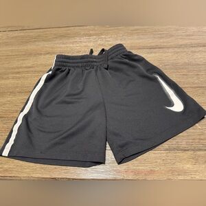 Nike Kids Black Shorts with White Logo